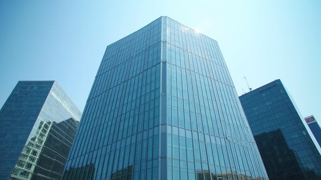 Bâtiment moderne de la Banque Centrale Européenne avec architecture contemporaine et façade vitrée reflétant la lumière du jour